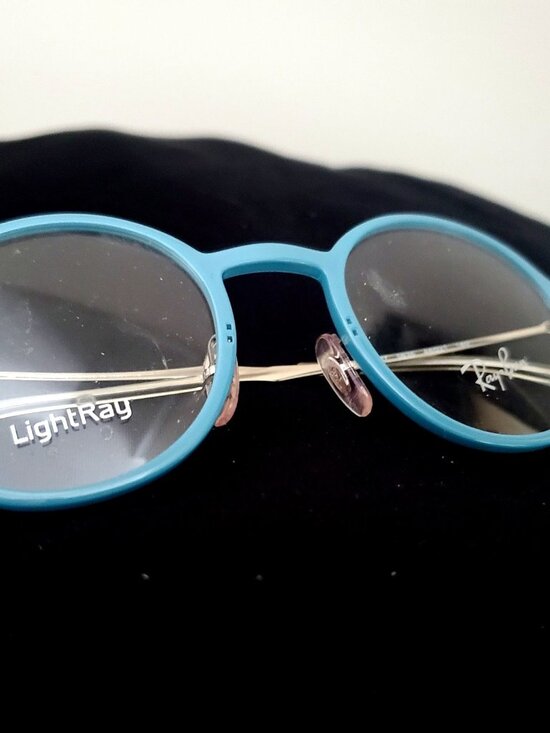 Ray-Ban RB 7087 5638 LightRay Eyeglasses Frames Glasses Blue & Silver 46-21-140 main image 9